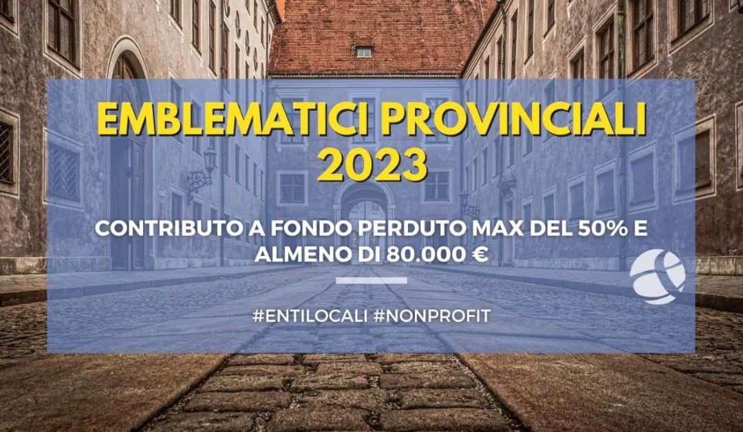 Bandi Emblematici Provinciali 2023